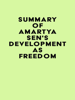 cover image of Summary of Amartya Sen's Development as Freedom